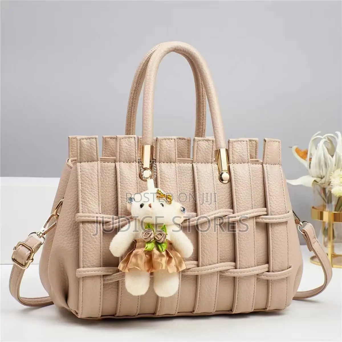 Hand Woven Women Bag With Bag Charm