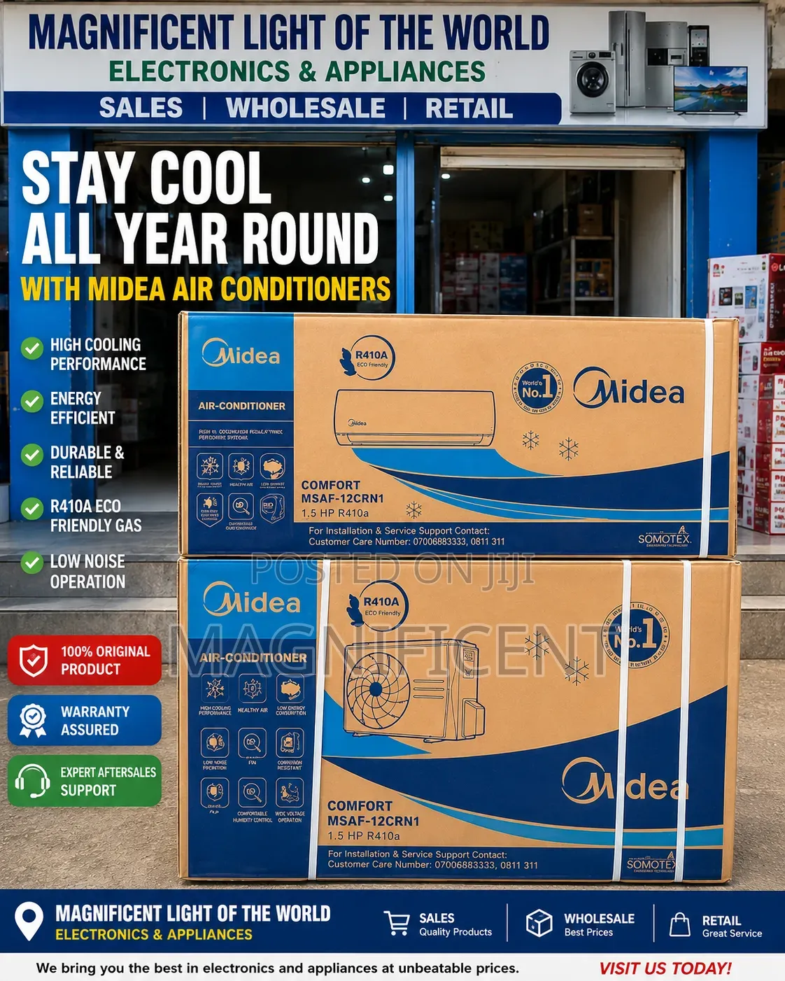 Midea 1.5hp Split Air Conditioner (Msaf-12crn1)