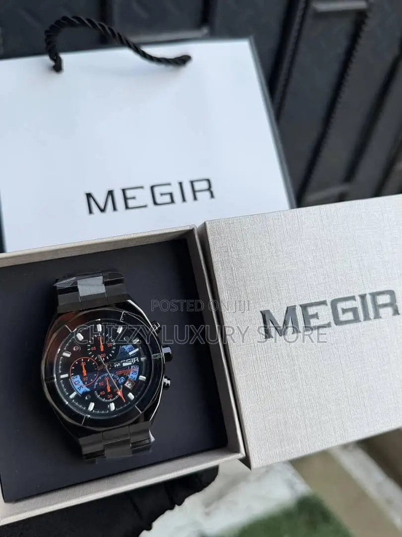 Megir Quality Men Chain Strap Wristwatch