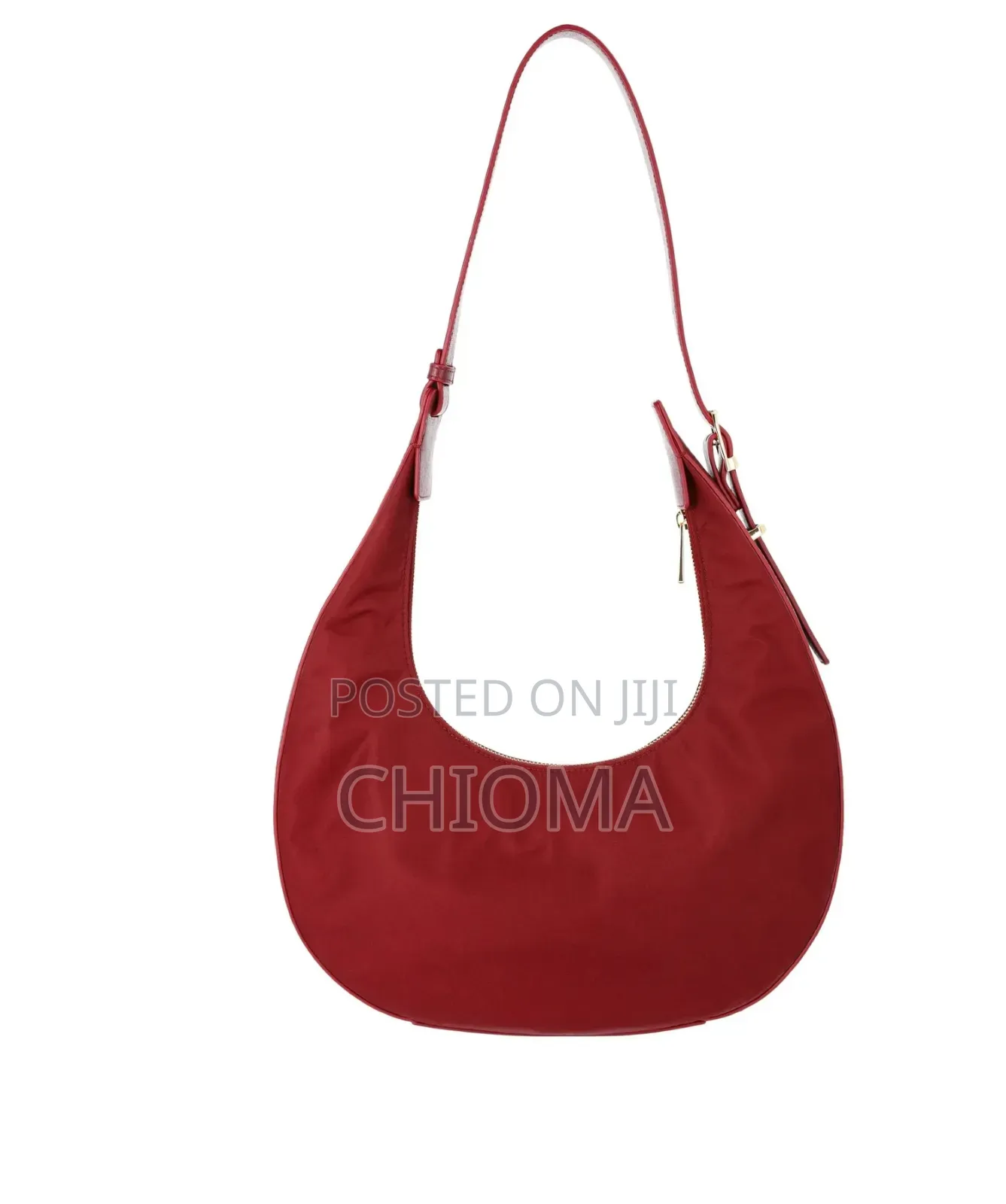 Ladies Hobo Bag With Ajustable Strap (Red Black