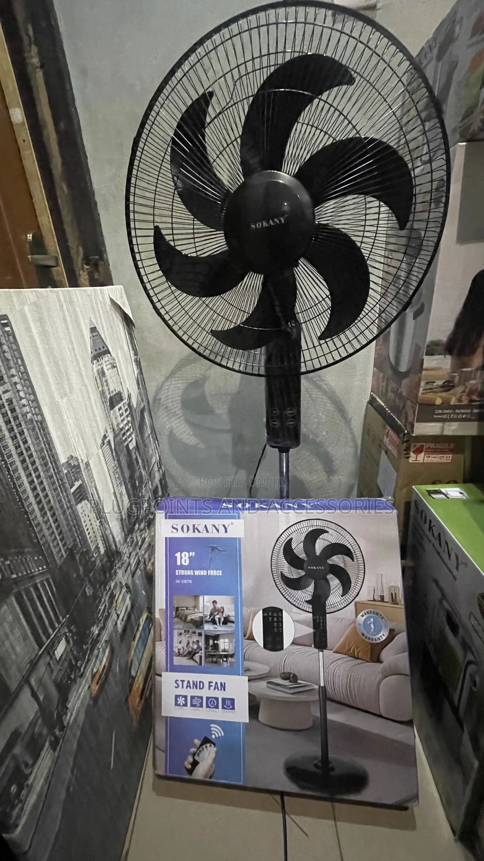 Sokany Electric Stand Fan With Remote Control 70w