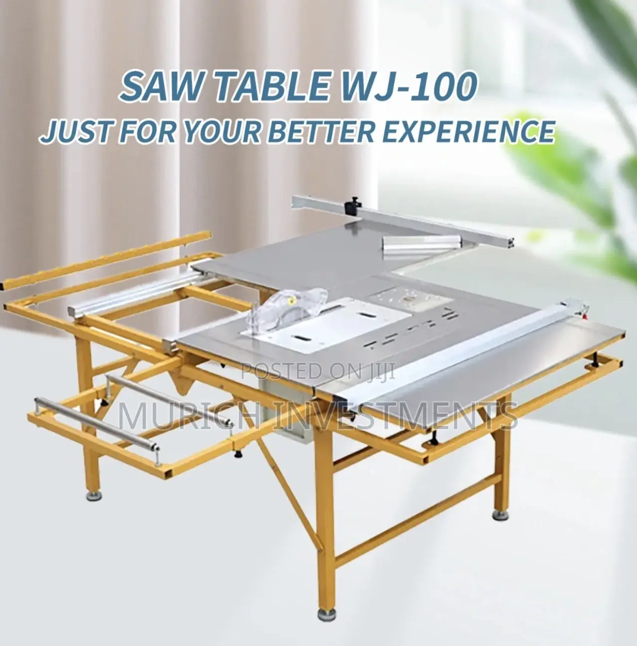 Heavy-Duty Movable Table Saw for Woodworking With Saw and Router