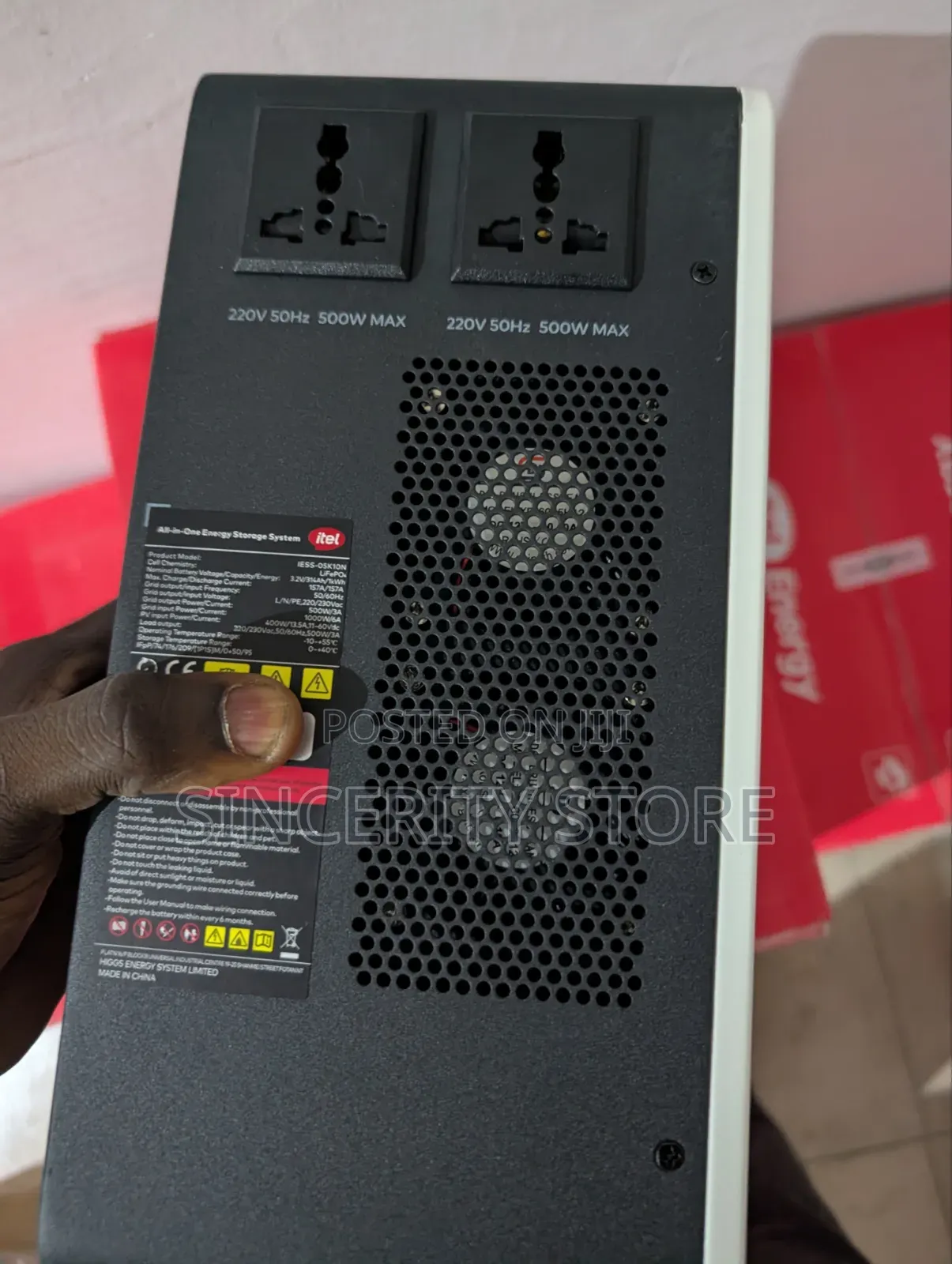 Itel Power Tank 500w Inverter+ 1kwh Lifepo4 Battery