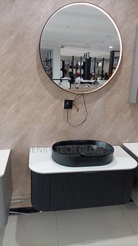 Cabinet Basin With Top Counter Basin and Mirror