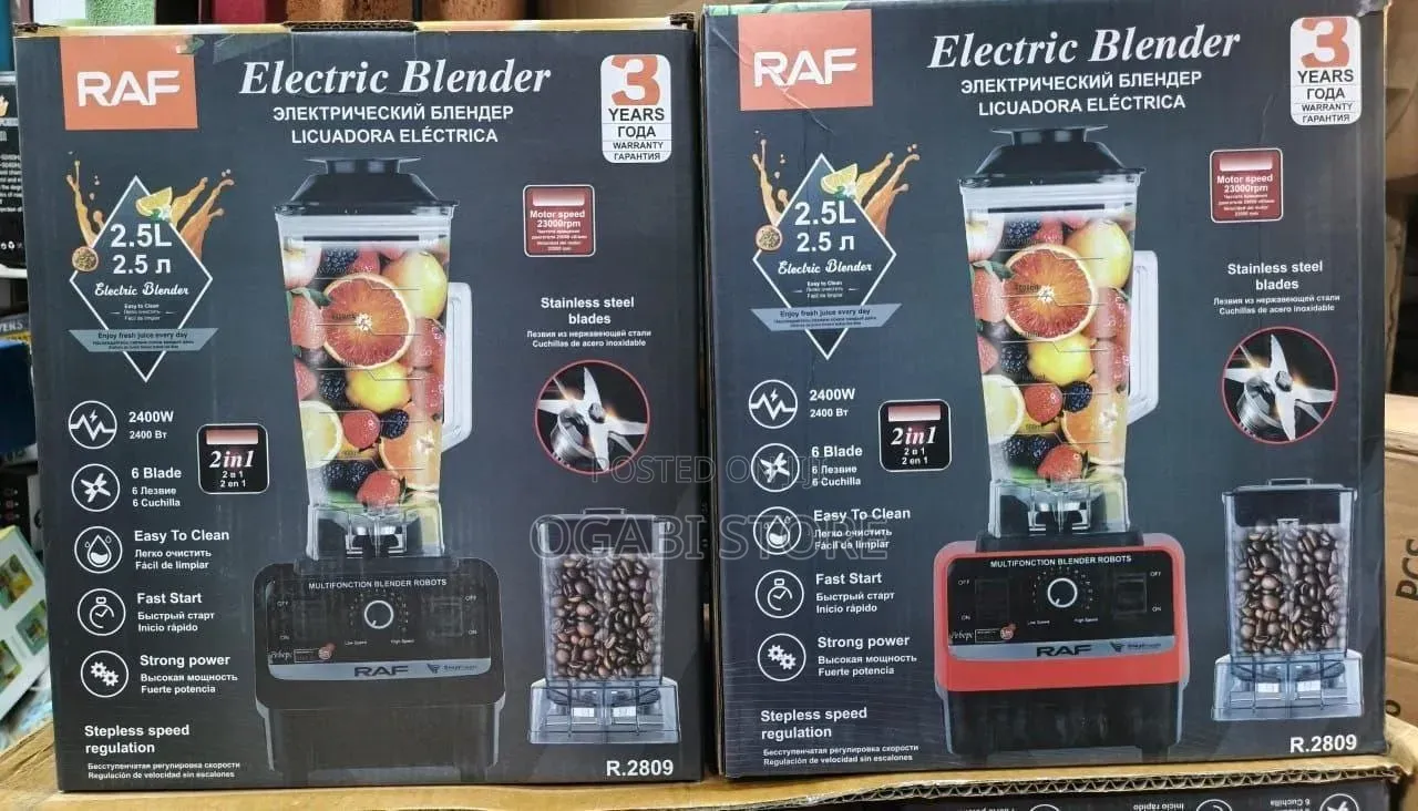 Raf 2-in-1 Electric Blender Grinder (R.2809) – 2.5l