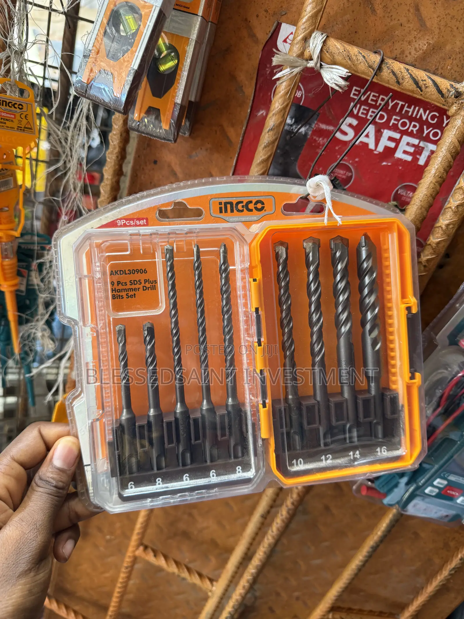 Ingco 9 PCS SDS Plus Hammer Drill Bits Set