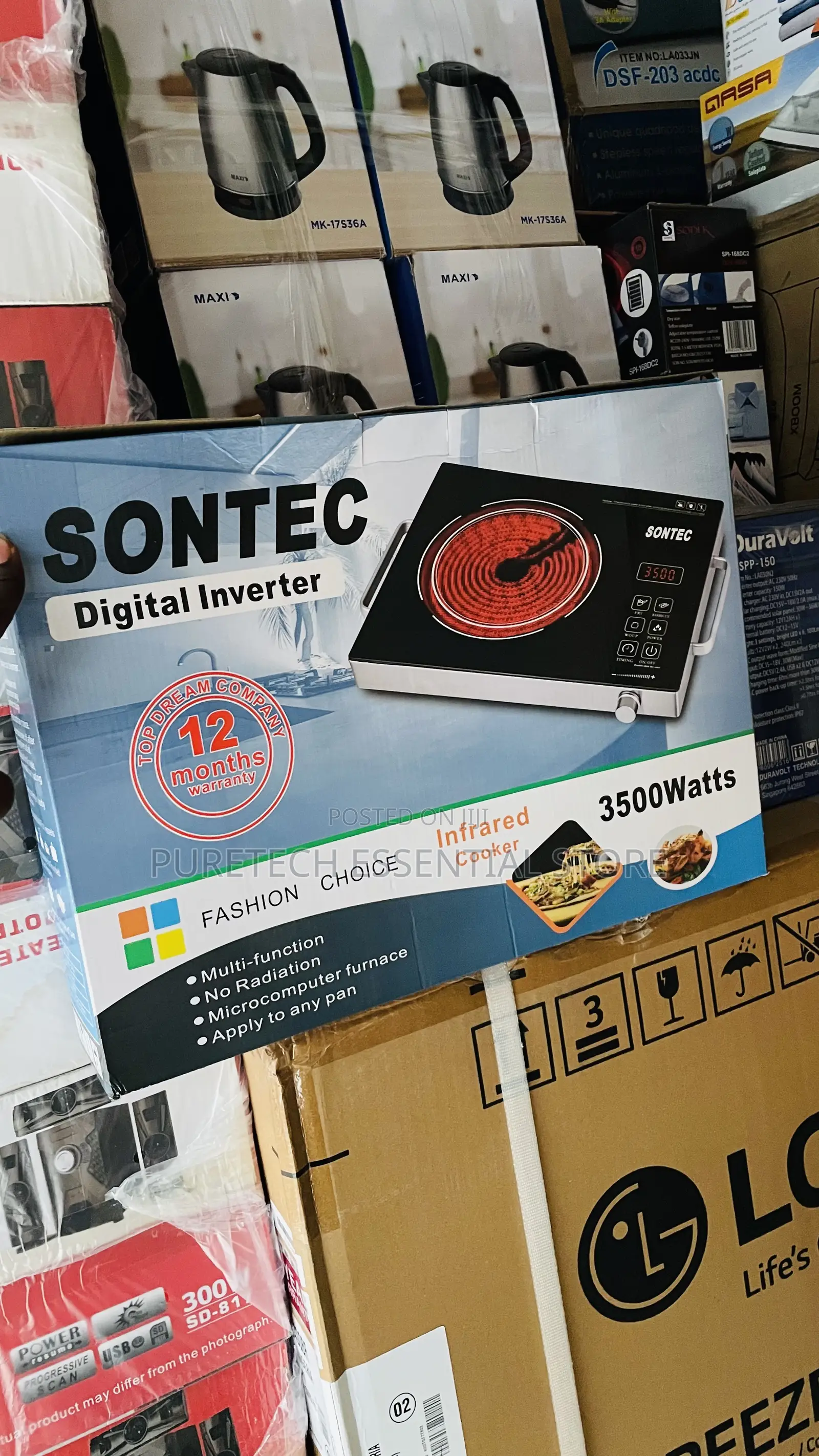 Original Sontec Infared Cooker 3500watt Prepaid Friendly