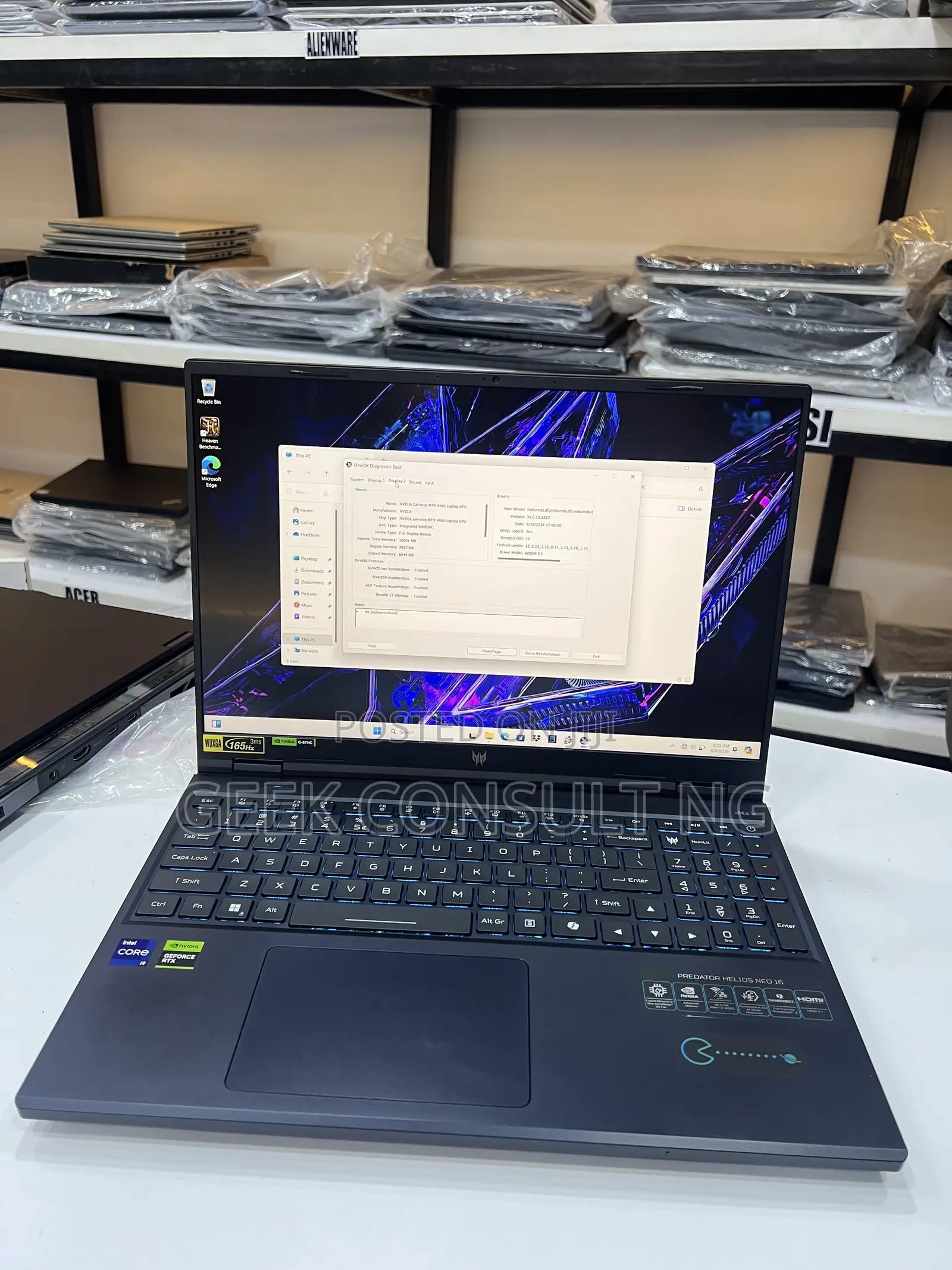 Laptop Acer Predator Helios Neo 16 16GB Intel Core i9 SSD 1T