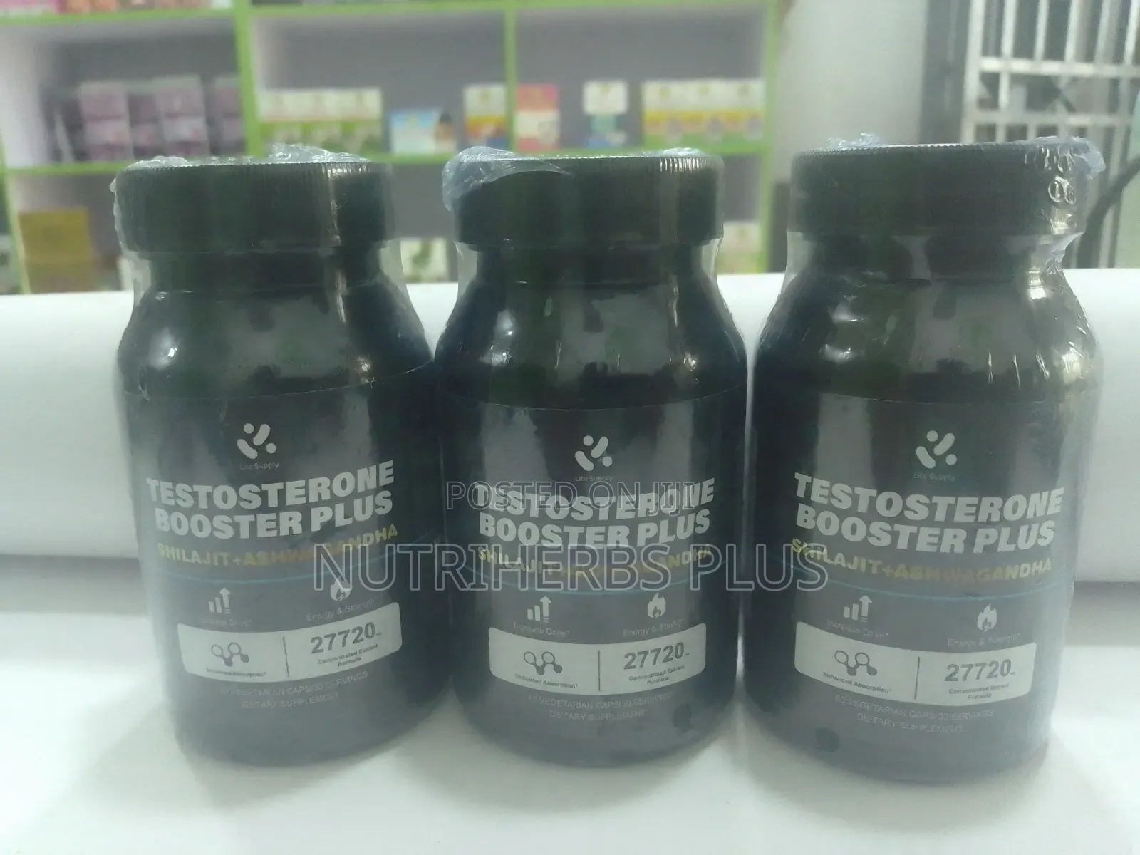Lite Supply Testosterone Booster Plus Capsules: Libido Booster -3packs
