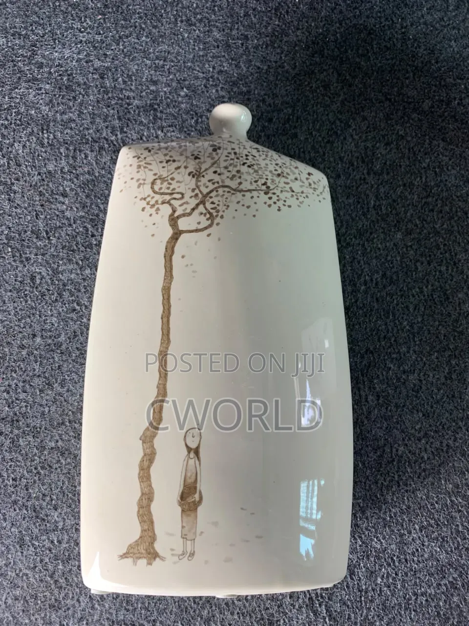 Square Ceramic Vase – Tree Girl