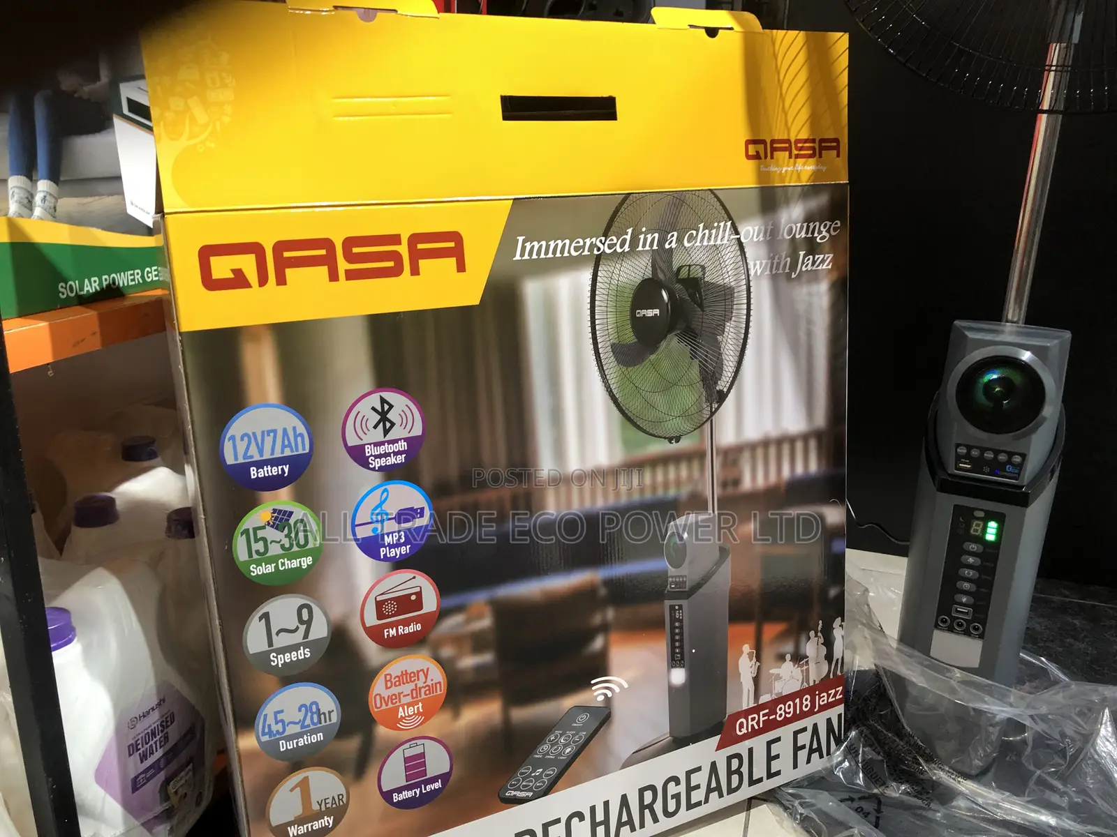Qasa 18inch +Bluetooth Speaker + Remote Control