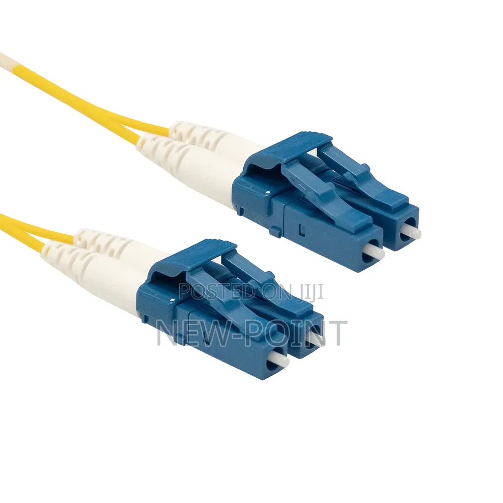 30m Lc-Lc Single Mode Fiber Optic Patch Cord – Duplex Yellow Cable