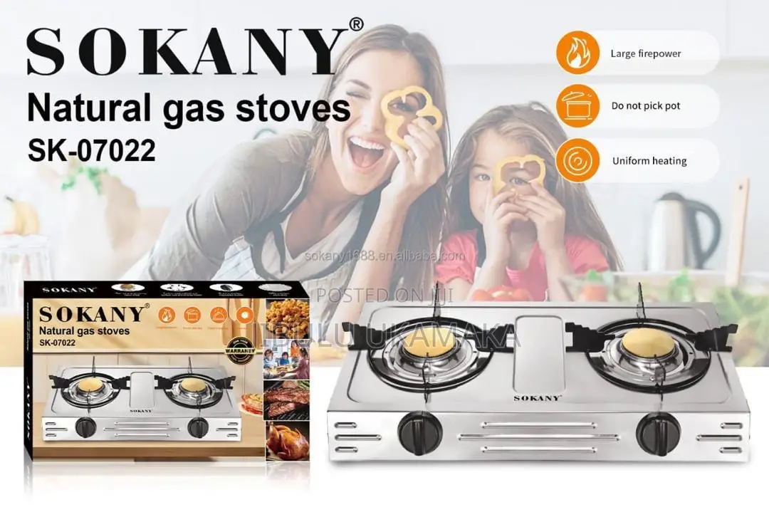 Sokany Gas Two Burner Face