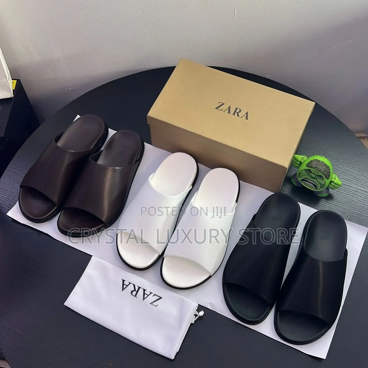 Zara Quality Luxury Men Genuine Leather Slippers