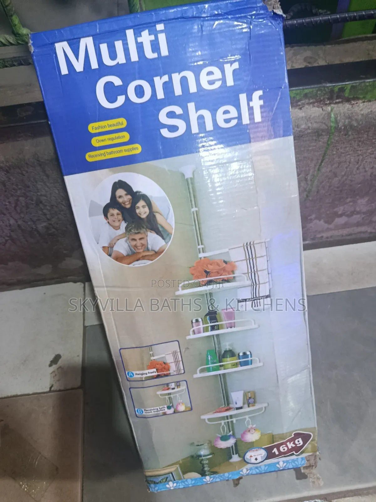 Premium 4-Tier Adjustable Bathroom Corner Shelf Shower Organizer