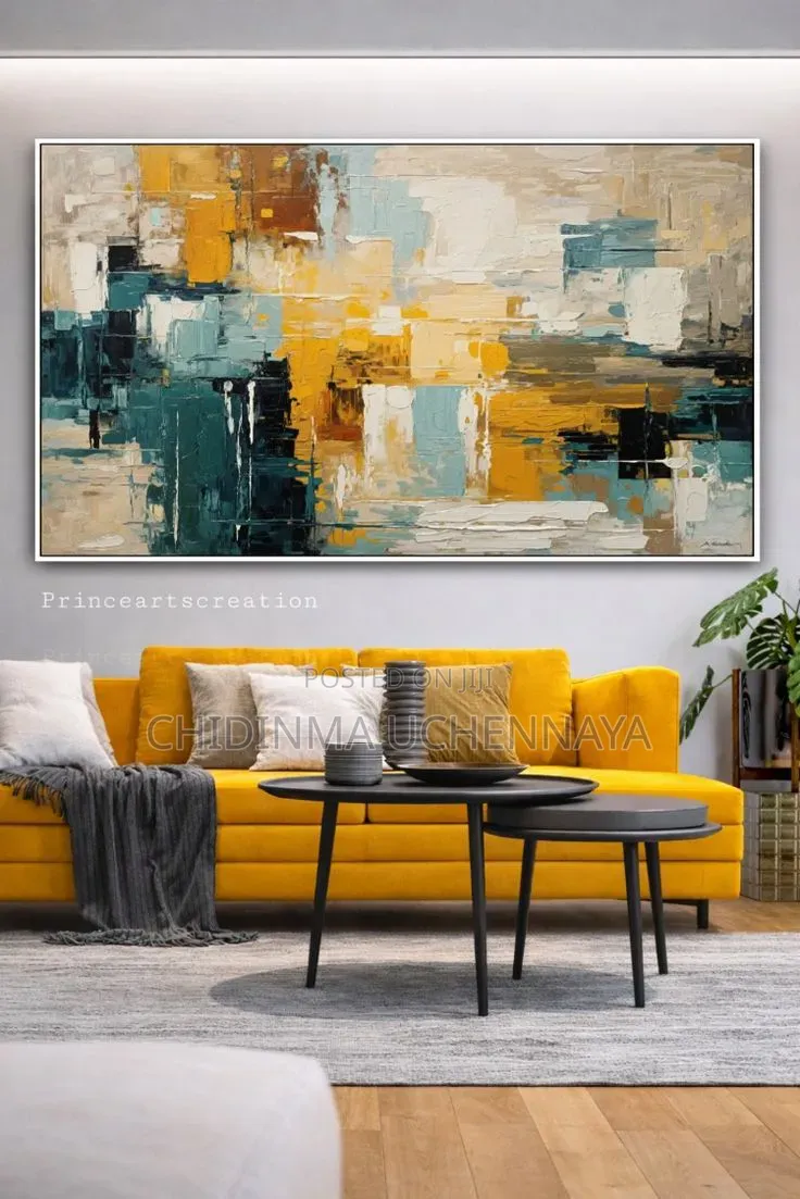 Abstract Oil Printing On Canvas