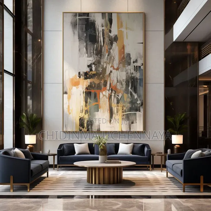 Modern Abstract Art Neutral Canvas Printing