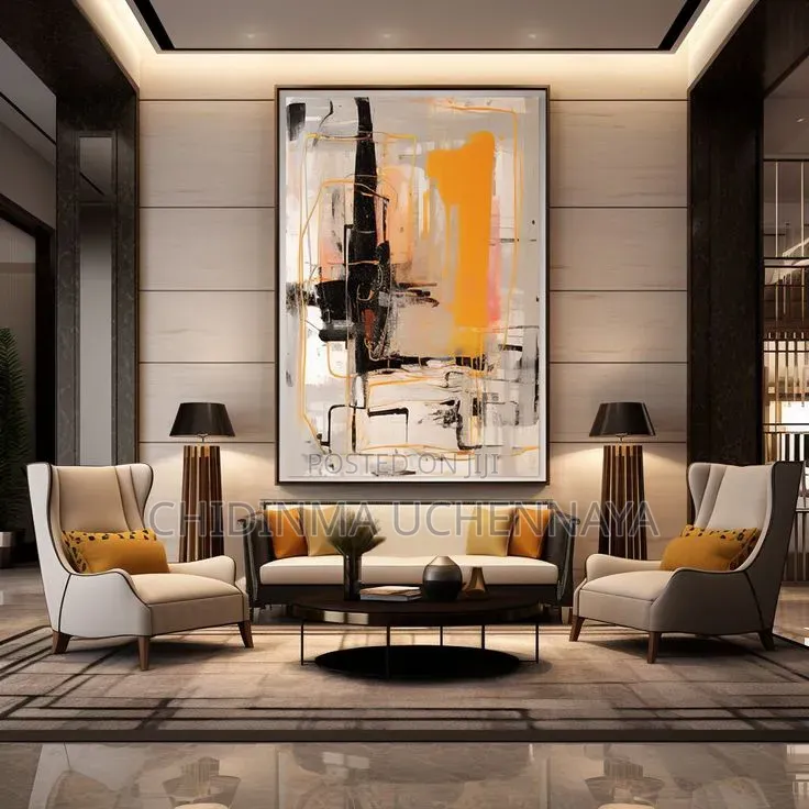 Modern Abstract Art Neutral Canvas Printing