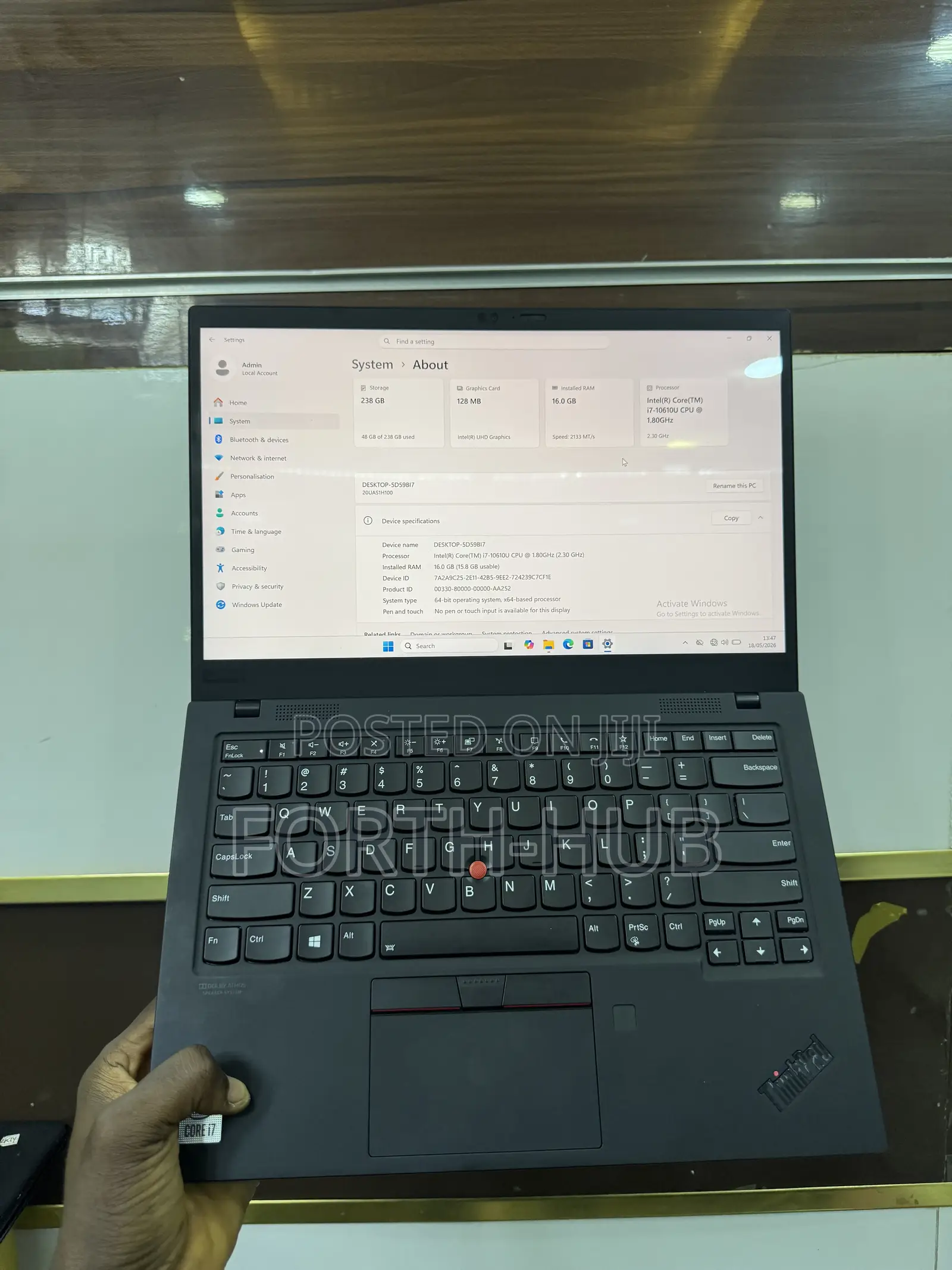 Laptop Lenovo ThinkPad X1 Carbon 16GB Intel Core i7 SSD 256GB
