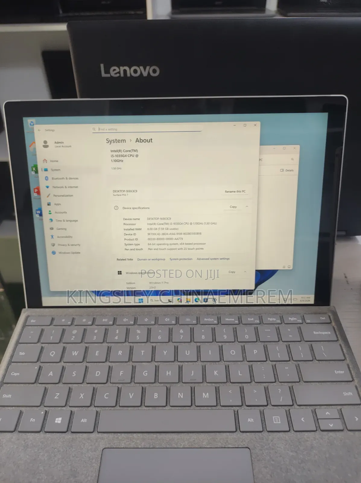 Laptop Microsoft Surface Pro 7 8GB Intel Core i5 SSD 256GB