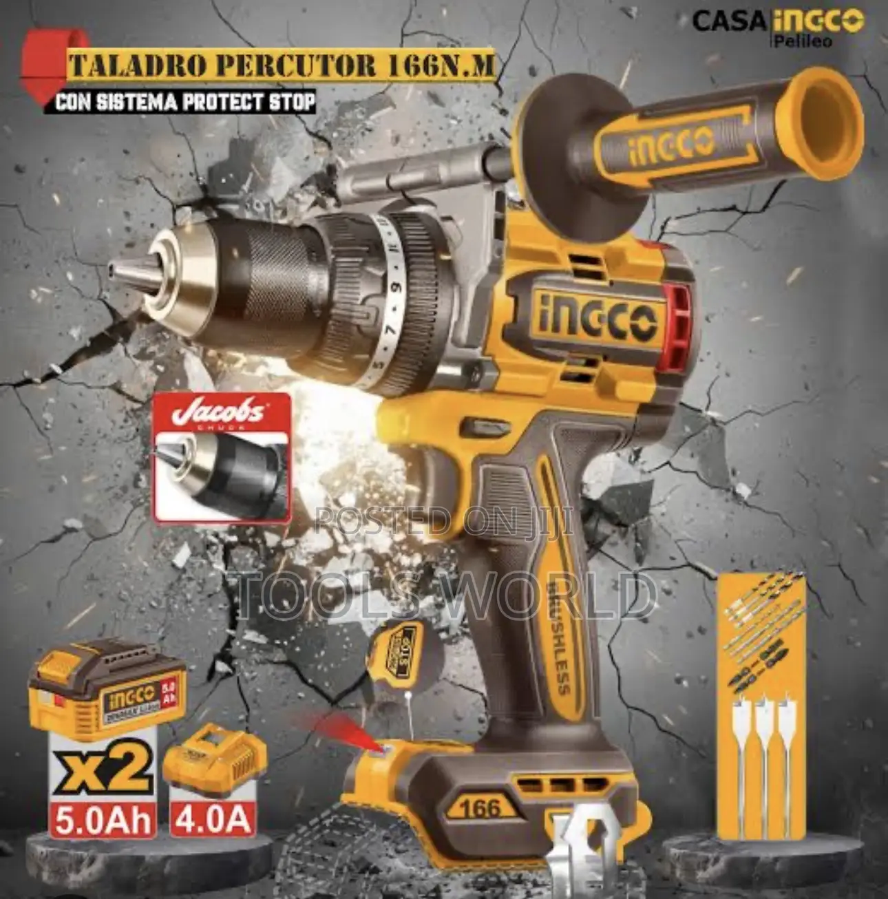 Ingco 20v 166nm Brushless Heavy Duty Impact Drill – Cidli201668