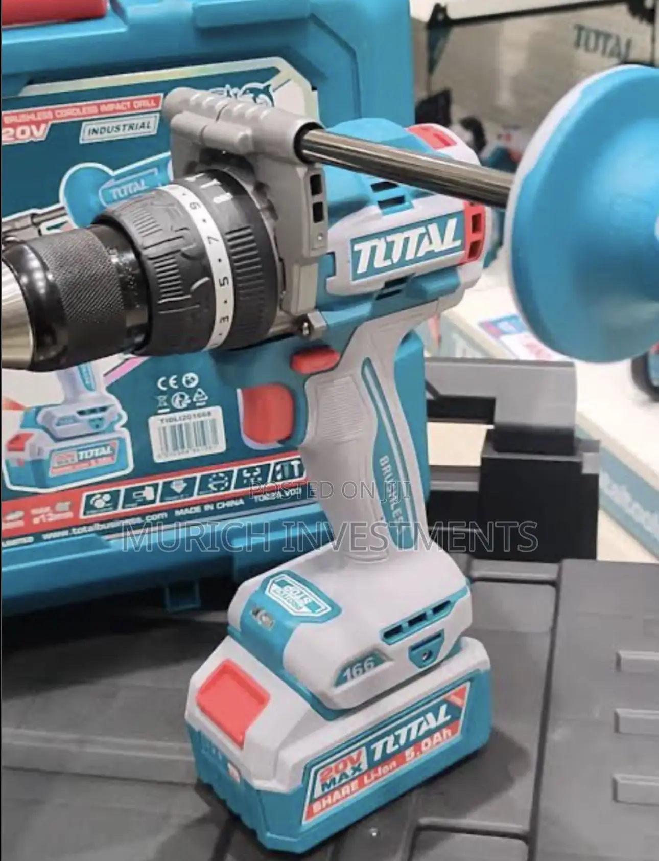 Total 20v 166nm Brushless Heavy-Duty Impact Drill – Tidli201668
