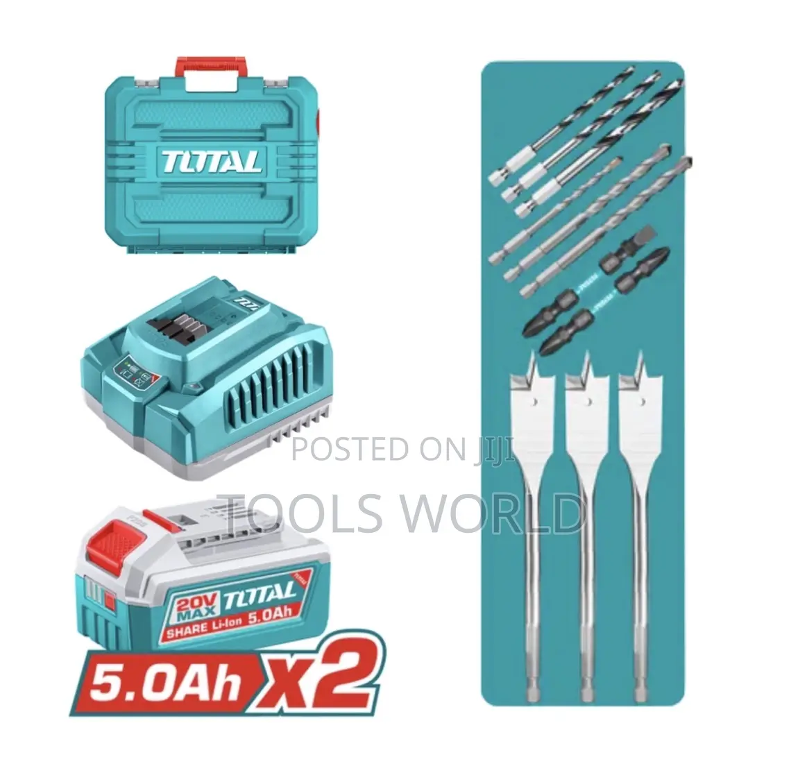 Total 20v Brushless Impact Drill (Tidli201668 – 166nm Heavy-Duty Power