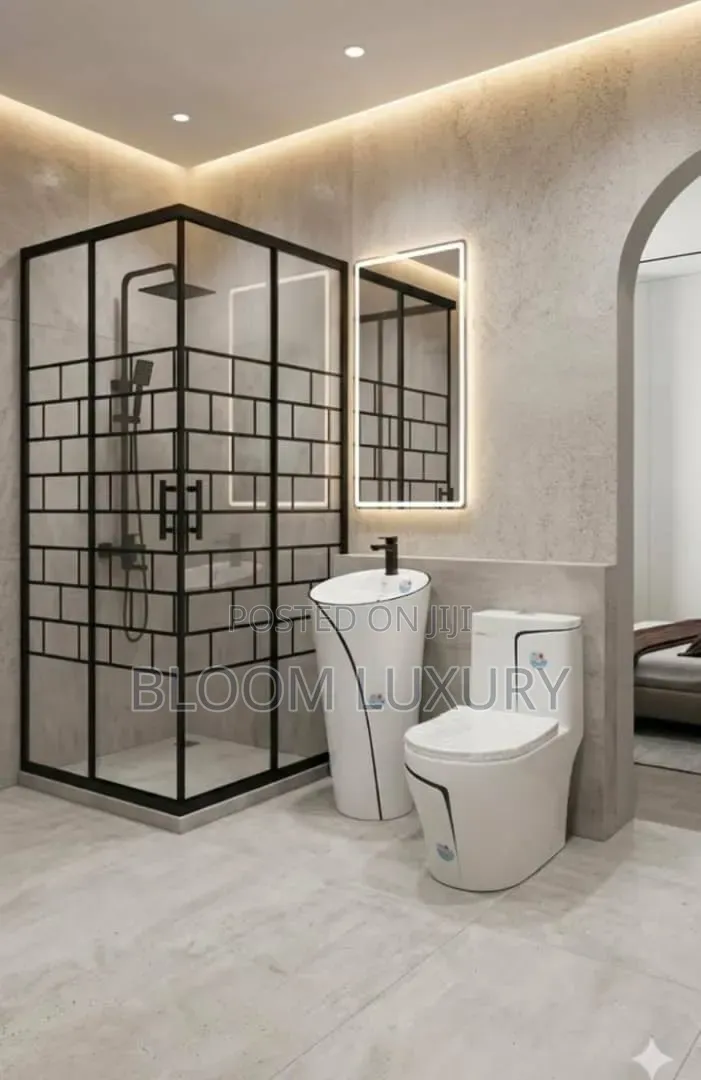 Water Closet  With Freestanding Basin