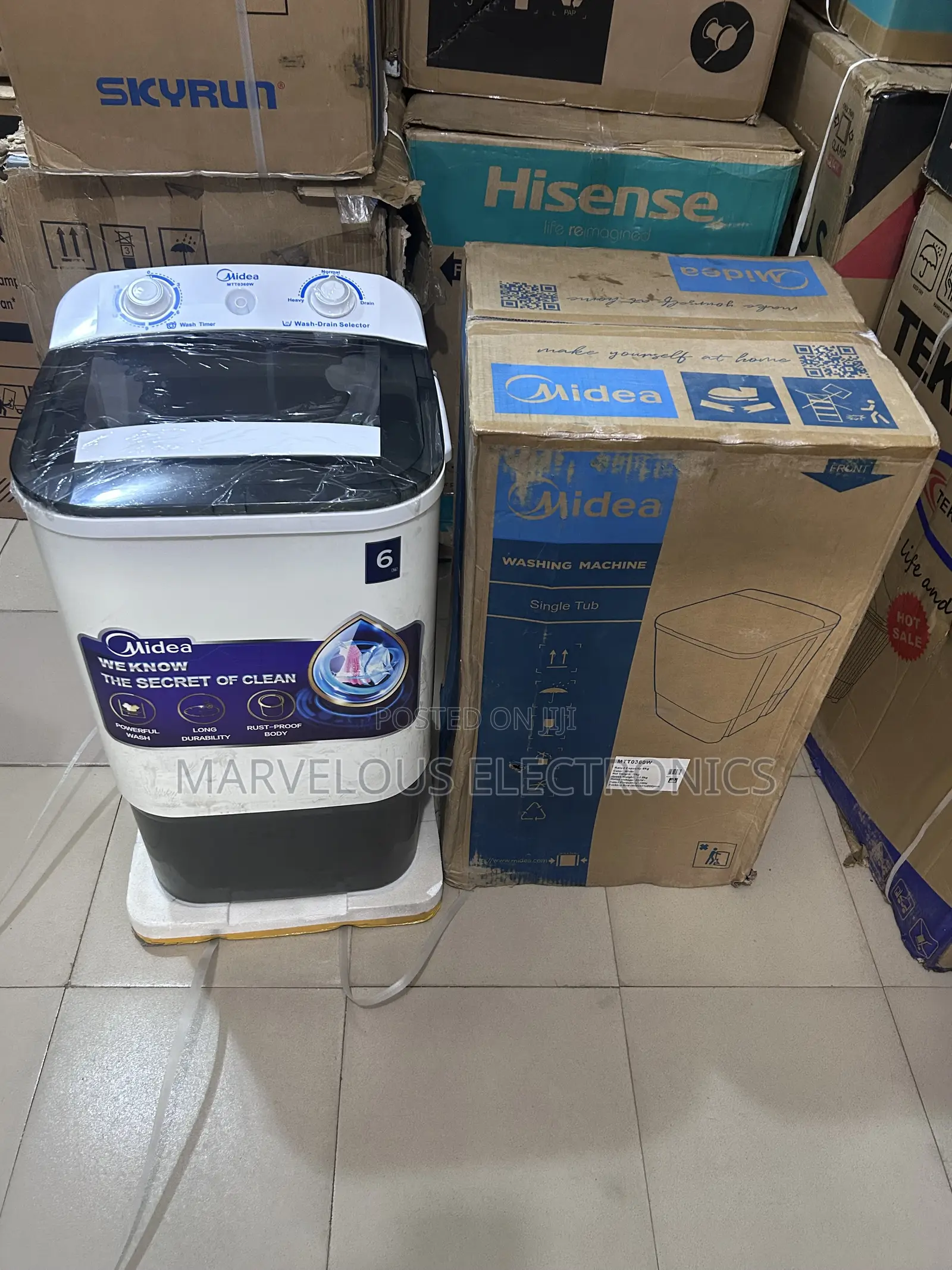 Brand New Midea 7kg Sigle Washing Machine Dua Washing Low Noise
