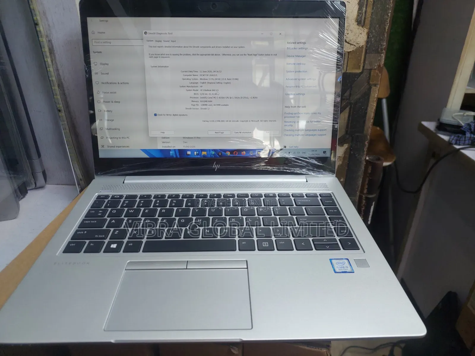 Laptop HP EliteBook 840 G5 8GB Intel Core i5 SSD 256GB