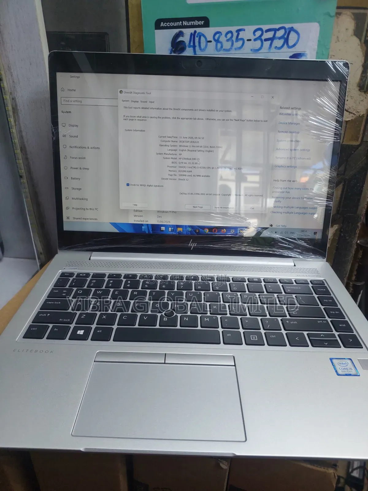 Laptop HP EliteBook 840 G5 8GB Intel Core i5 SSD 256GB