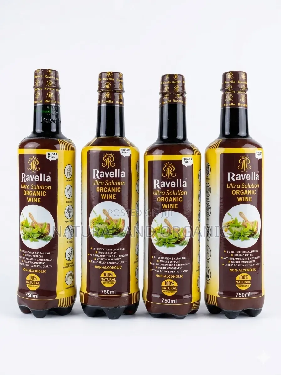 Ravella Ultra Solution Organic Wine Is a Natural Detox, 750mls by 4