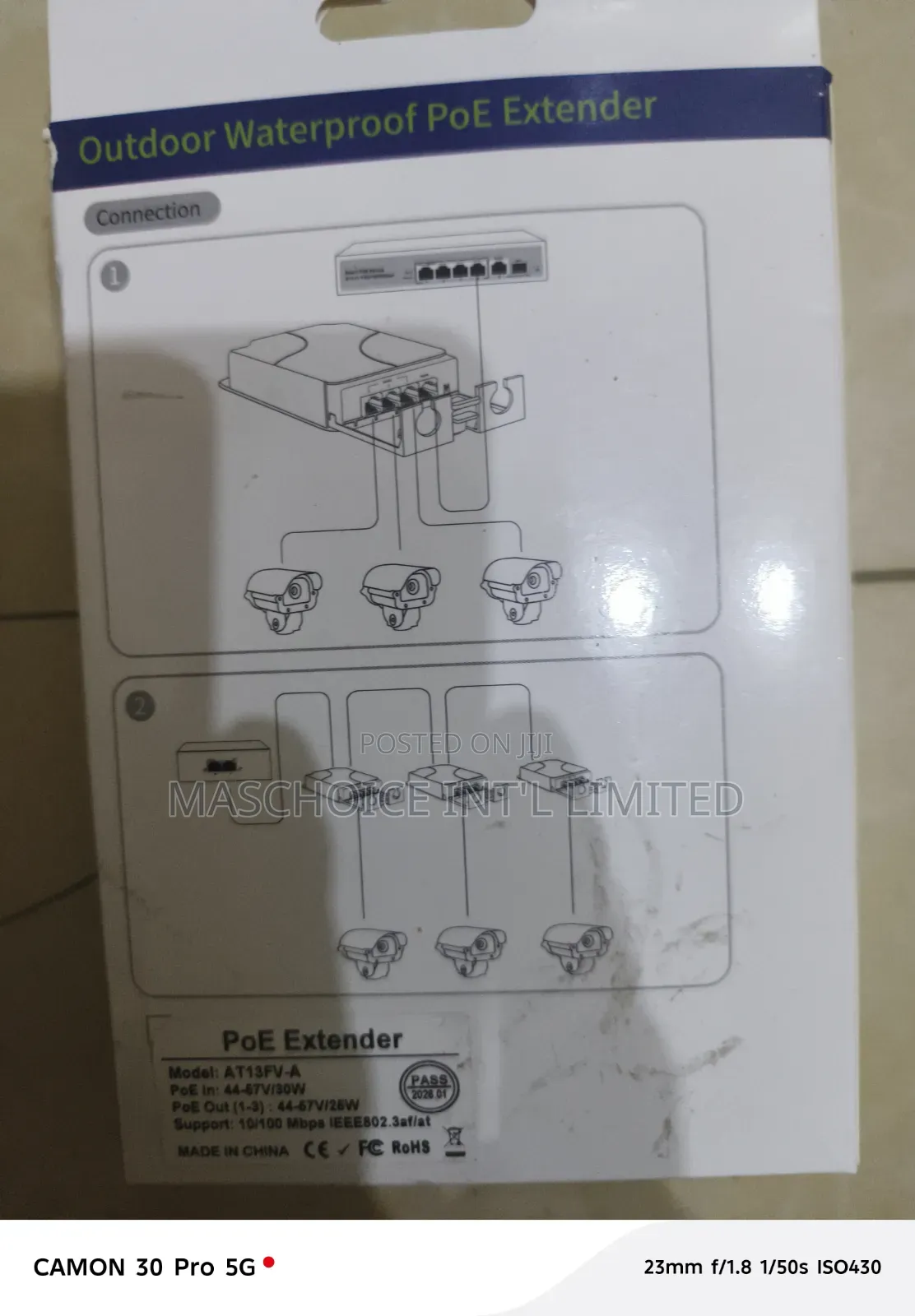 Outdoor Gigabit Poe Extender, 5 Port Poe Repeater