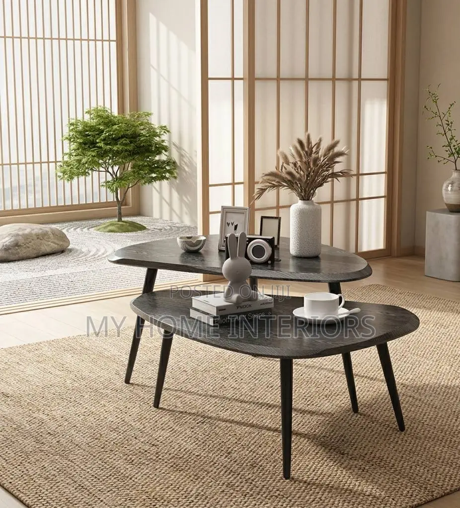 Gray Minimalist 2 in 1 Center Table