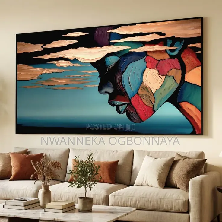 Abstract Canvas Artwork With Frame