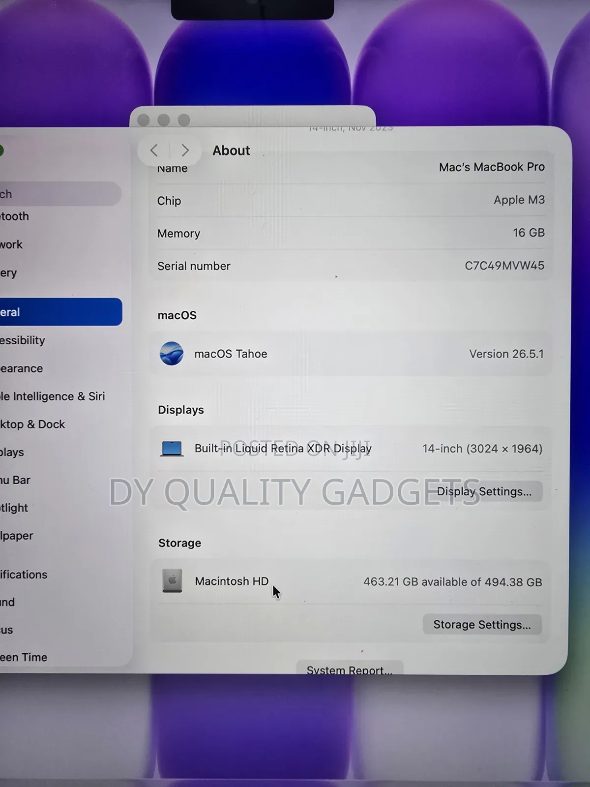 Laptop Apple MacBook Pro 2023 M3 16GB Apple M3 SSD 512GB