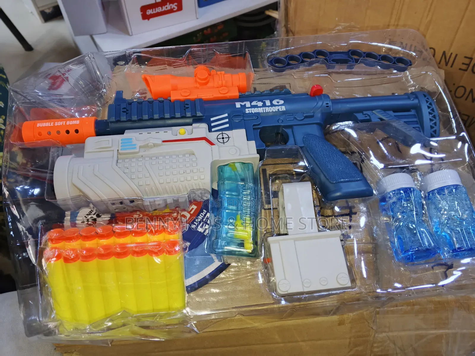 3in1 M416 Multifunctional Gun, Soft Bomb, Bubble and Electric