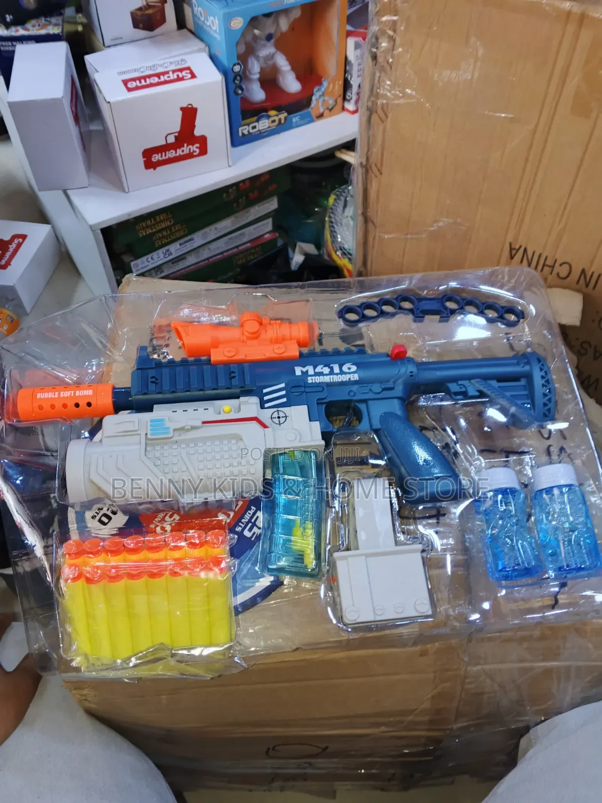 3in1 M416 Multifunctional Gun, Soft Bomb, Bubble and Electric