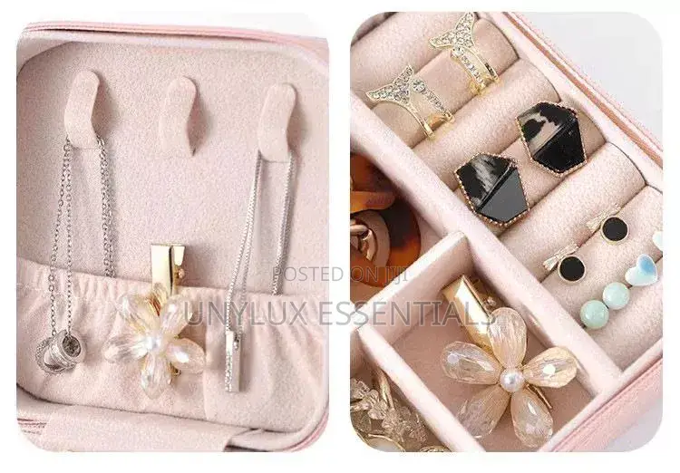 Mini Square Jewelry Box With Zip