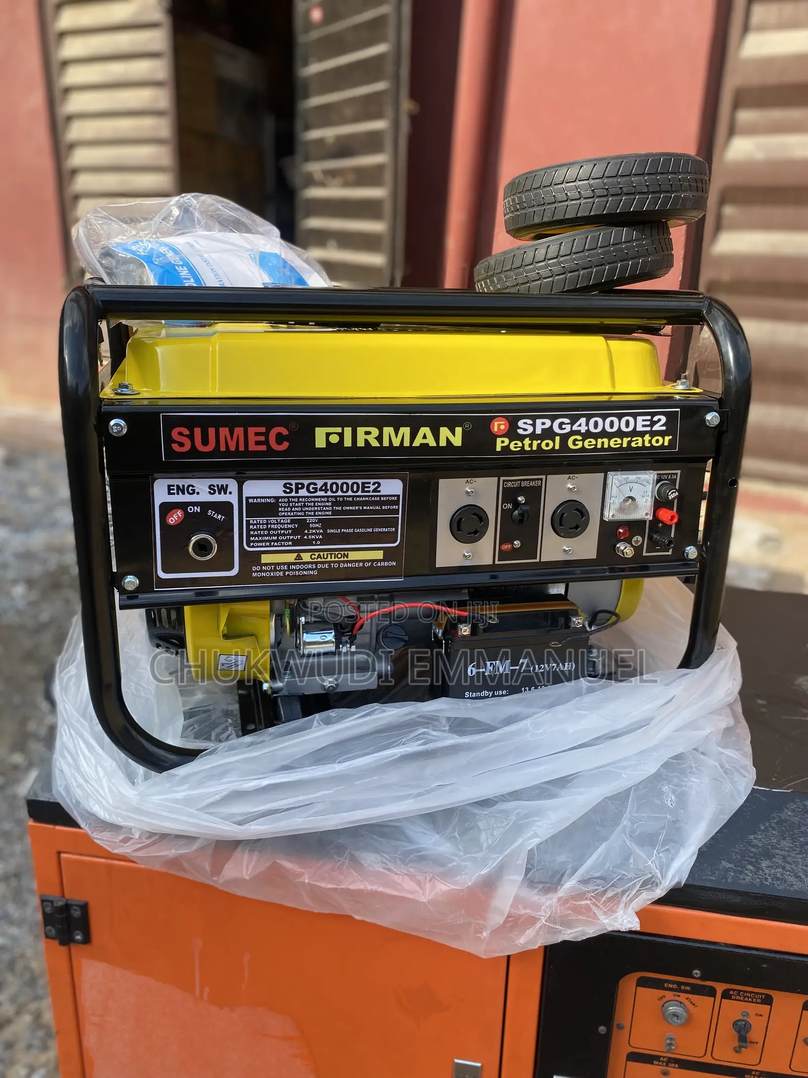 Original 4.5kva Sumec Fireman Petrol Generator – 100% Copper Coil
