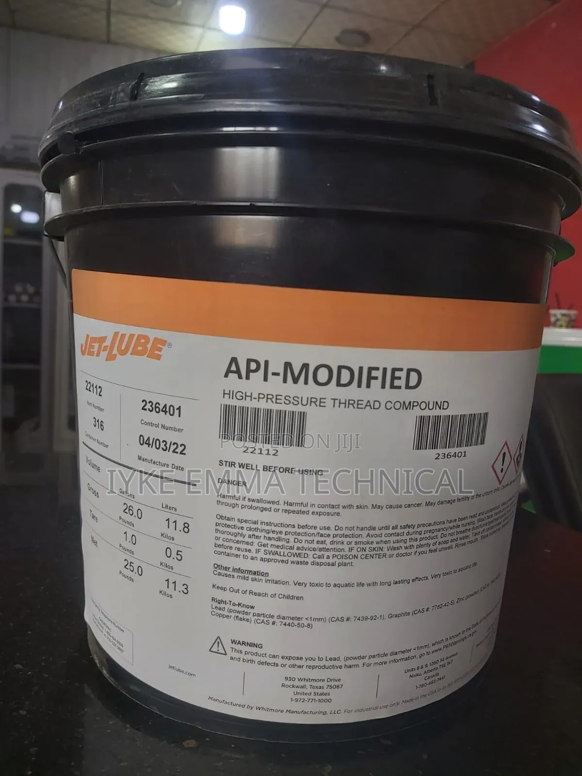 Jet-Lube Api-Modified High-Pressure Thread Compound