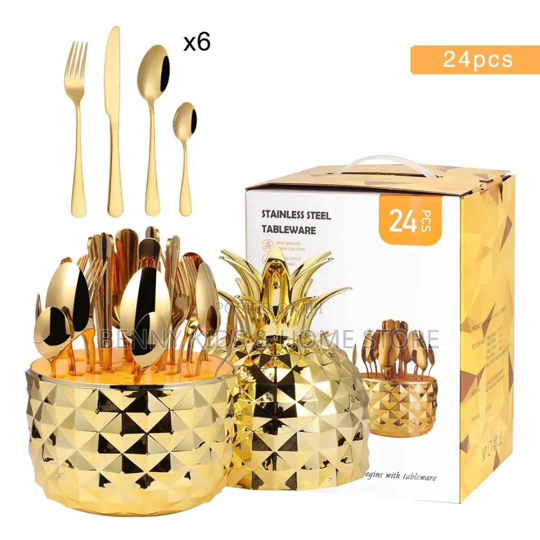 24pcs Gold Of Cutteries Kitchen Set