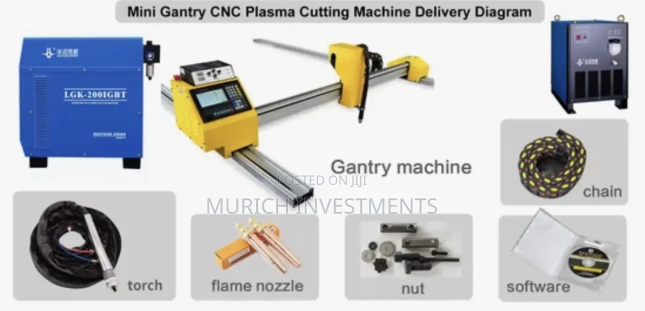 Double Drive Gantry CNC Flame Plasma Cutter (Lgk63a Plasma Source)