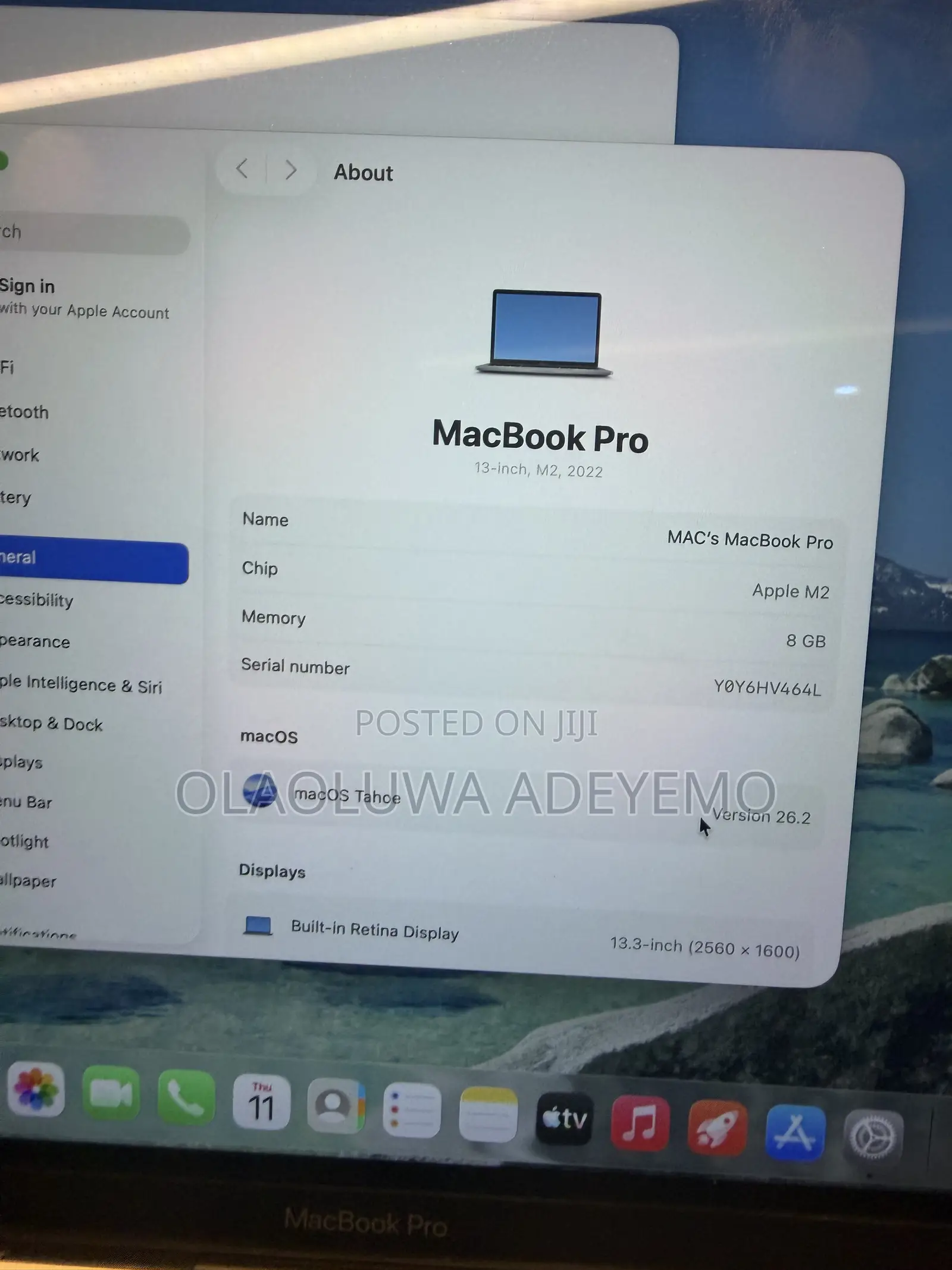 Laptop Apple MacBook Pro 2022 M2 8GB Apple M2 SSD 256GB