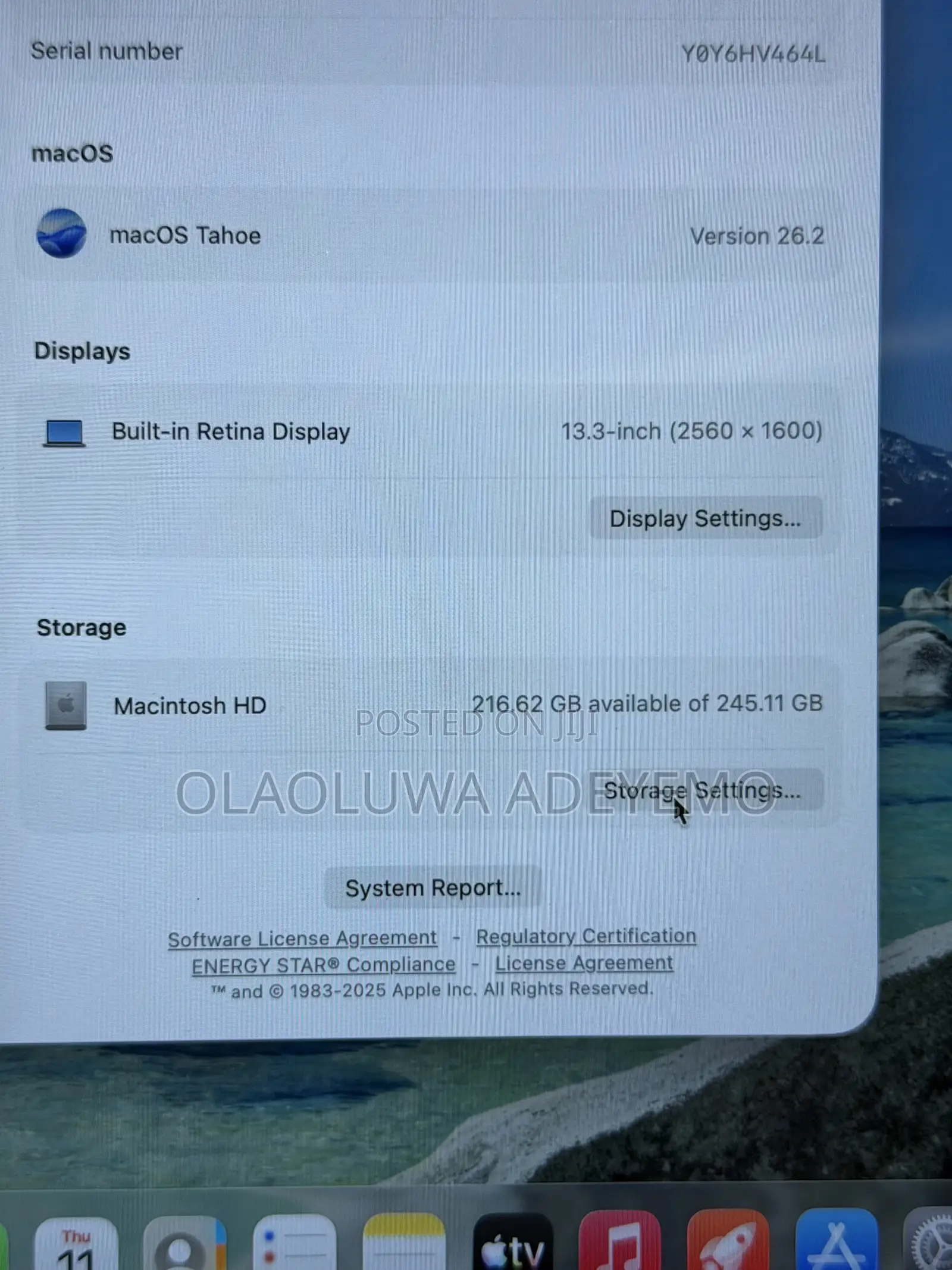 Laptop Apple MacBook Pro 2022 M2 8GB Apple M2 SSD 256GB