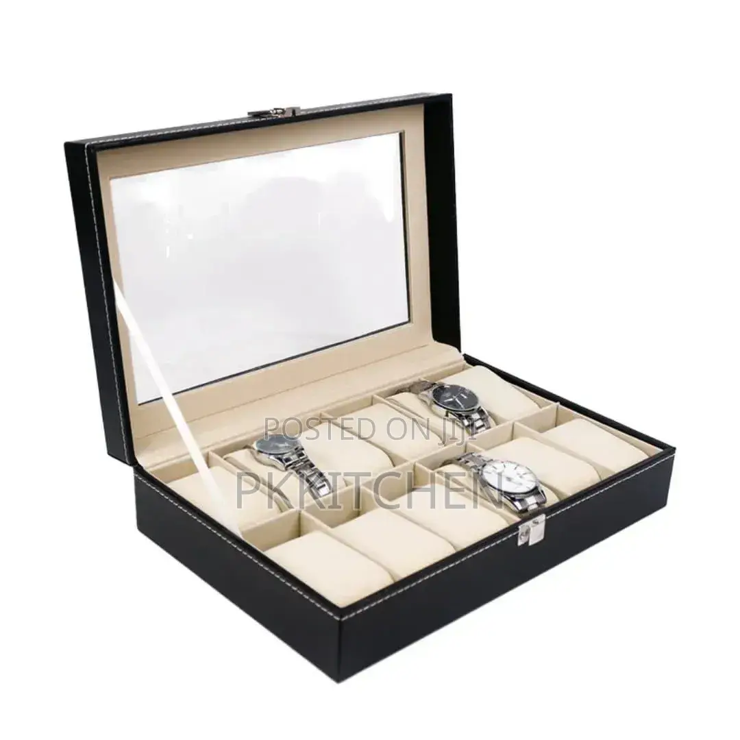 Wrist Watch Display Storage Leather Box
