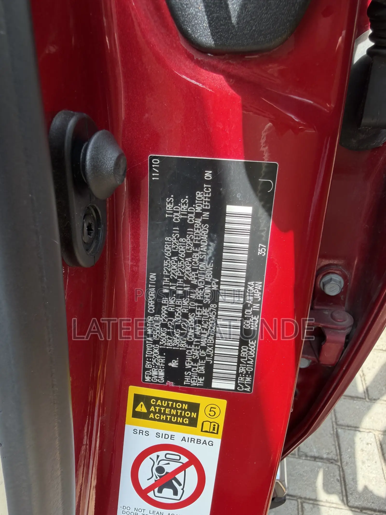 Lexus RX 350 2011 Red