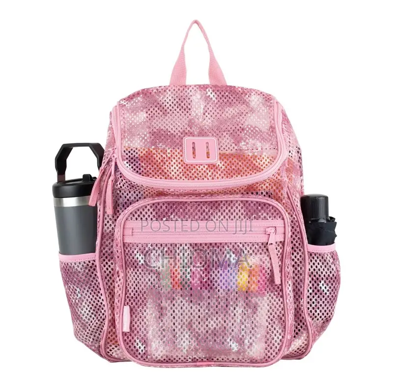 Eastsport Unisex Pro 16" Top Loader Mesh Backpack, Pink (Lightweight