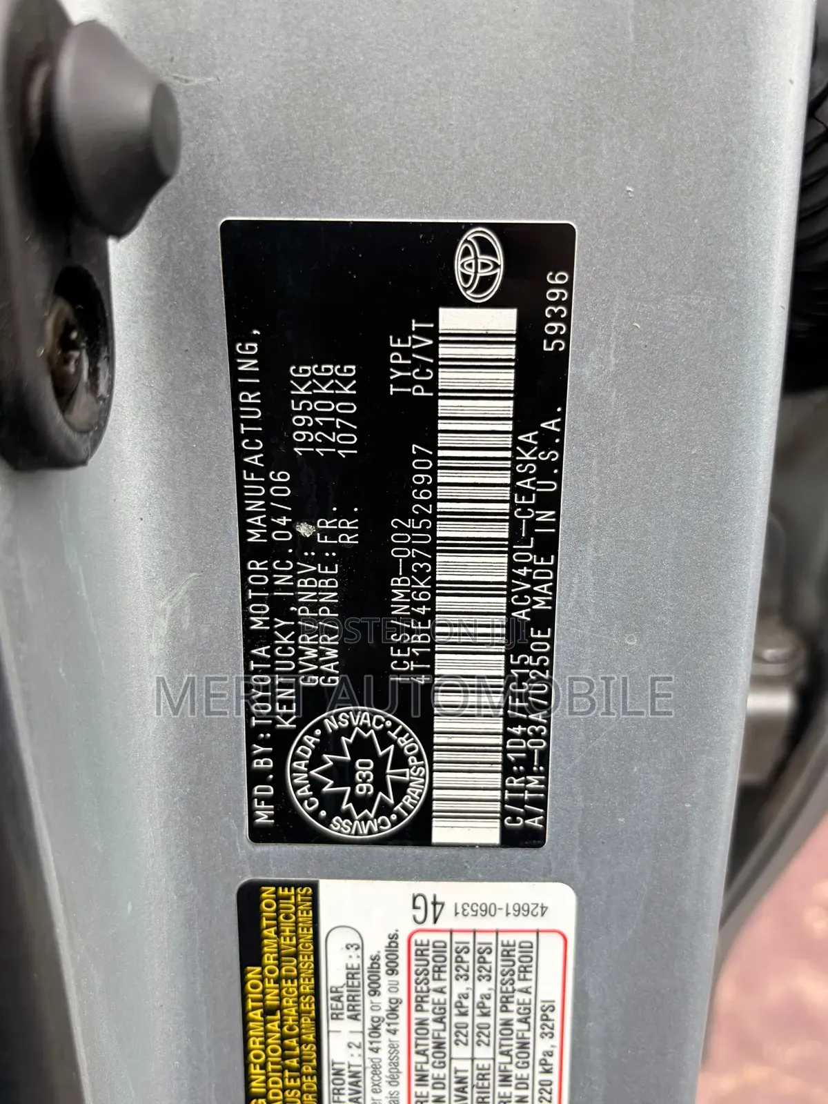 Toyota Camry 2006 Silver