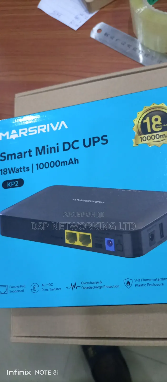 Marsriva 18watts / 10000 Mah Router Power Bank Smart Mini Dc Ups